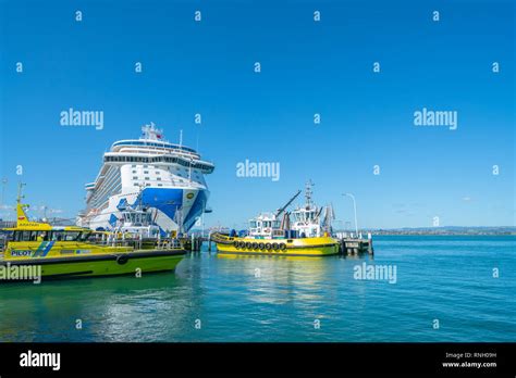 MOUNT MAUNGANUI NEW ZEALAND - FEBRUARY 10 2019: Port of Tauranga two ...