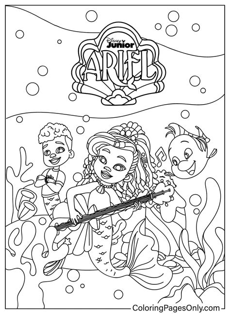 15 Disney Junior's Ariel Coloring Pages - ColoringPagesOnly.com