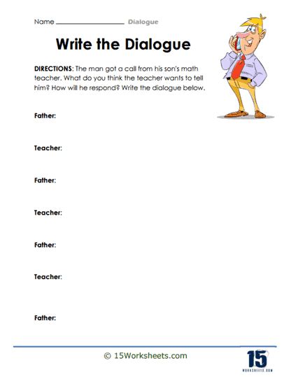 Dialogue Worksheets - 15 Worksheets.com - Worksheets Library