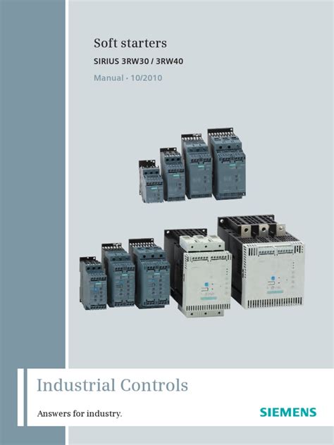 Siemens Manual SIRIUS Softstarter en-US | Fuse (Electrical) | Electric Power