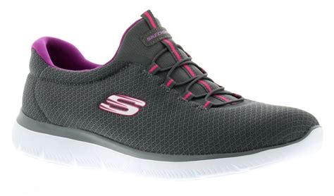 Skechers Summits Charcoal/Purple | Women'S Trainers | Wynsors