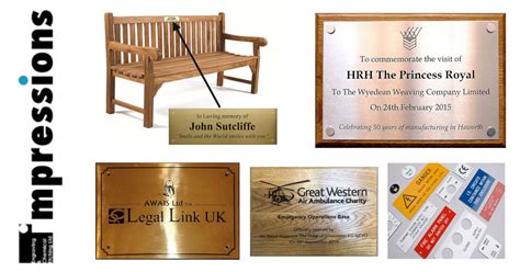 Plaques Engraved - Brass or Stainless Steel Commemorative Plaques