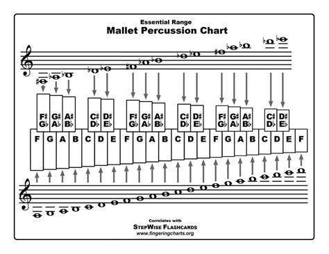 Mallet Percussion Fingering Chart and Flashcards - StepWise ...