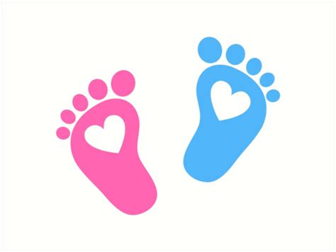 "Baby feet with hearts" Art Prints by boom-art | Redbubble