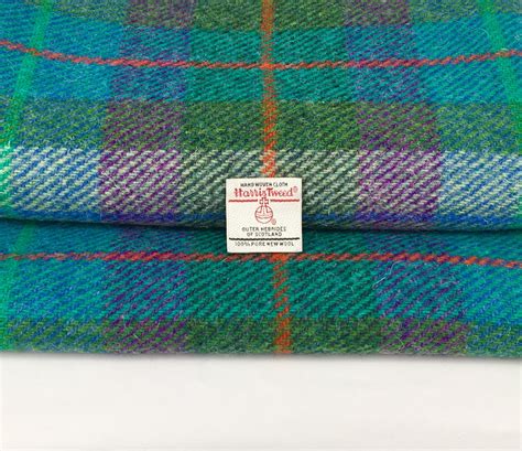 Harris Tweed Fabric 100% Wool Cloth Check Tartan Herringbone | Etsy