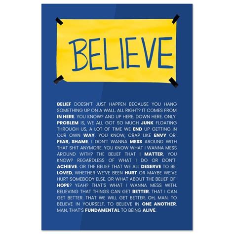 Ted Lasso Believe Sign Poster. Ted Lasso Quote, Semi Gloss Wall Art. Ted Lasso Art - Etsy