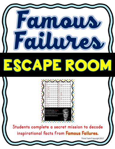 Famous Failures Escape Room | Teaching Resources