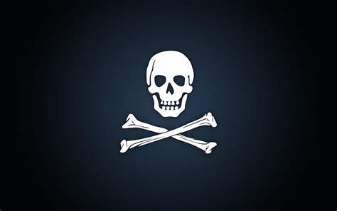 SKULL AND CROSSBONES, death, abstract, bones, skull, crossbones, blue, HD wallpaper | Peakpx