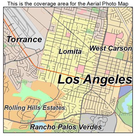 Aerial Photography Map of Lomita, CA California