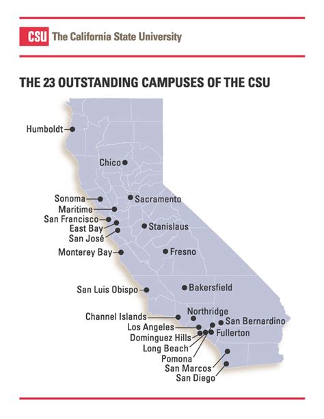 Cal State Map Of Campuses - Gretal Gilbertine