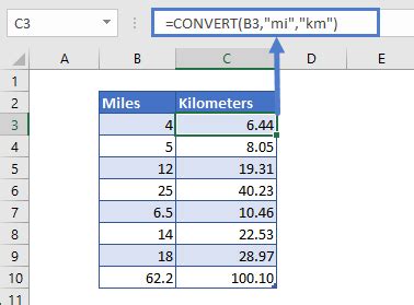 Convert Kilometers to Miles in Excel & Google Sheets - Automate Excel