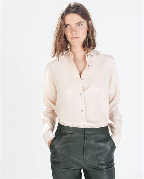 SILK BLOUSE | Jeans woman zara, Women, Blouses for women