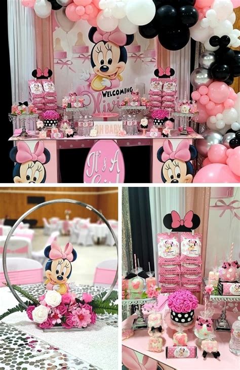 Pink and Silver Minnie Mouse Baby Shower – Baby Shower Ideas 4U