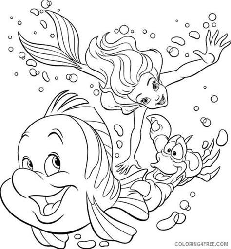 under the sea coloring pages ariel little mermaid Coloring4free ...