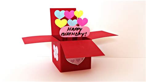 Explosion Box Pop Up Card | Handmade Birthday Gifts | Birthday card DIY | Maison Zizou - YouTube