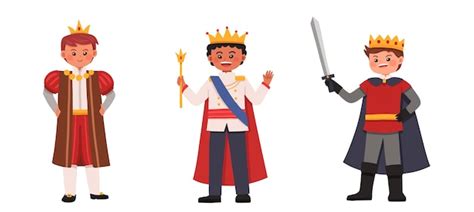 Premium Vector | Brave king and prince cartoon vector