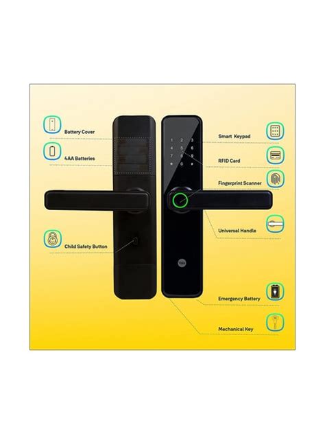 Buy Yale YDME 50 NxT, smart Door lock , Pincode Black Online At Best ...