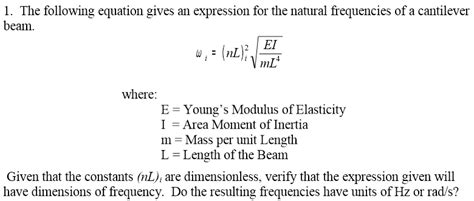 Natural Frequency Cantilever Beam Equation New Images Beam | Hot Sex Picture