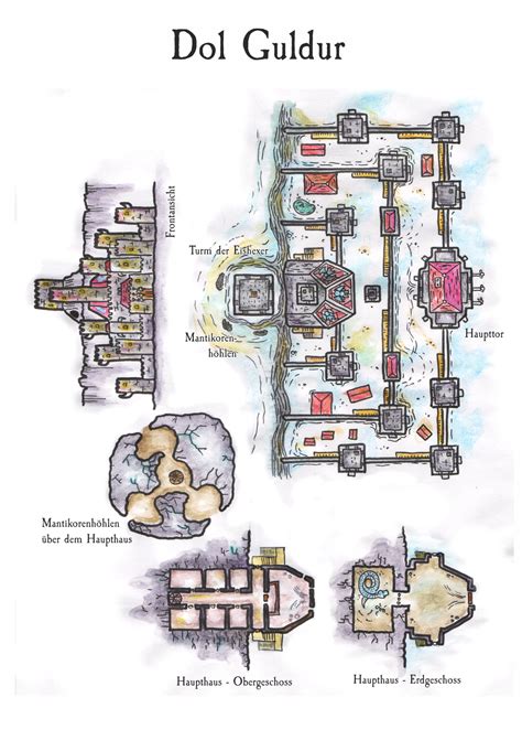 Dol Guldur by DarthAsparagus | Pathfinder maps, Fantasy map, Dungeon maps