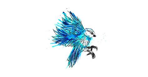 Blue Bird Flying Drawing | Free download on ClipArtMag