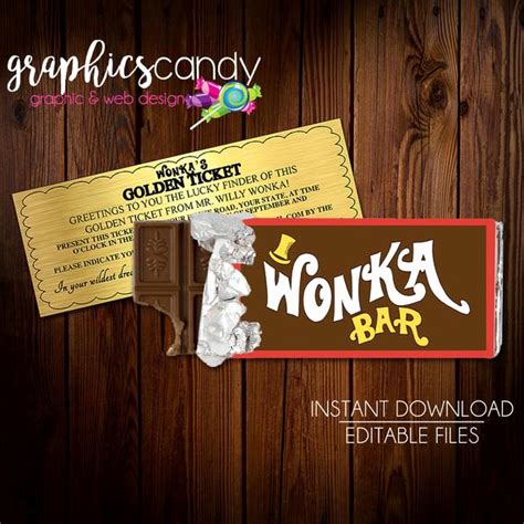 Willy Wonka Golden Ticket Invitation