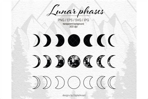 Moon Svg Moon Phase Svg Moon Phases Svg Graphic by DigitalArsiart ...