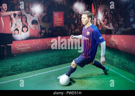 A wax figure of Lionel Messi, Argentine footballer on display at the ...