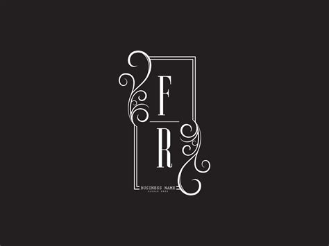 Minimalist FR Logo Icon, Letter Fr rf Luxury Logo Design 14157817 ...