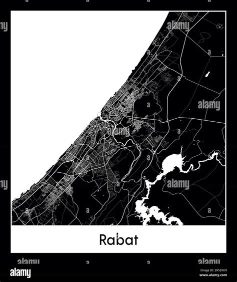 Minimal city map of Rabat (Morocco Africa Stock Vector Image & Art - Alamy