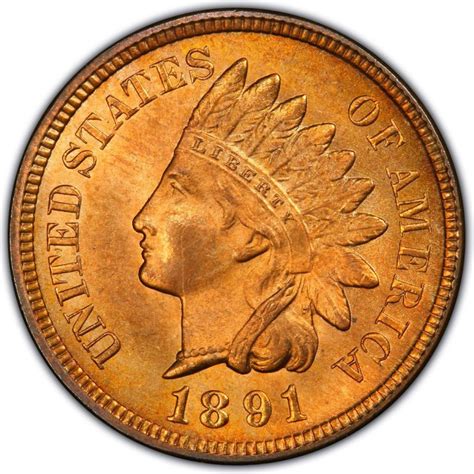 1891 Indian Head Pennies Values and Prices - Past Sales | CoinValues.com