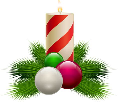 Christmas candle PNG image