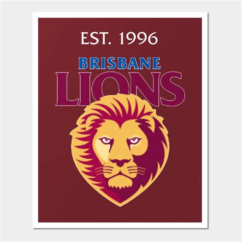 Brisbane Lions logo by popquotes | Lion logo, Logo wall, Lions