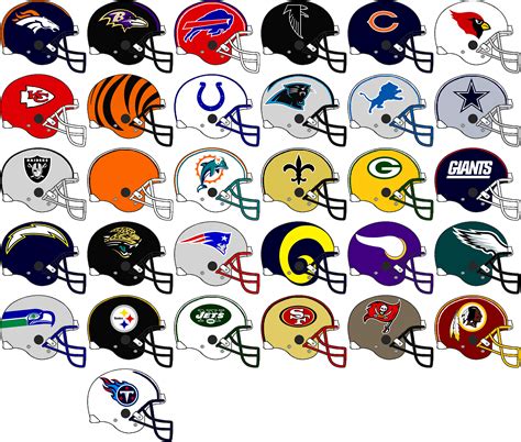 Nfl Team Helmets 1999 by Chenglor55 on DeviantArt