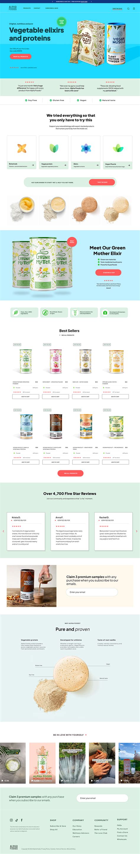 Alpha Foods Homepage Design 🚀 by GrowthFormers on Dribbble