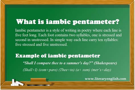What is an Iambic Pentameter? - Literary English