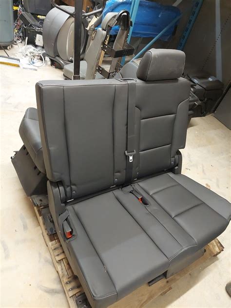 2015-2020 Chevrolet Chevy Tahoe OEM Black Leather 2nd Second Row Seats ...