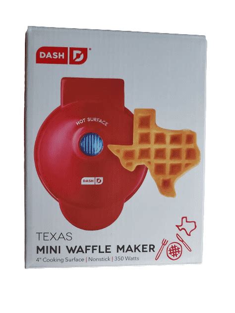 "Dash Mini Lonestar Waffle Maker, 4"" Nonstick, Compact Design, Texas ...