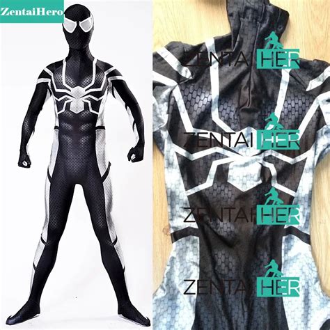 Custom Black Anti Venom Spider Man Costume 3D Printed Superhero Costume Cosplay Spiderman ...