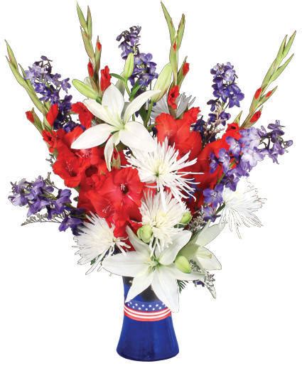 Red White & True Blue Floral Arrangement in Duvall, WA - FLOWERS BY SCHATZI (DUVALL FLOWERS & GIFTS)