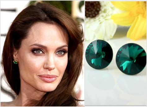 Emerald Green Earrings Celebrity Inspired Jewelry Angelina #Jolie ...