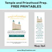 Manti Utah Temple and Priesthood Preparation FREE PRINTABLES