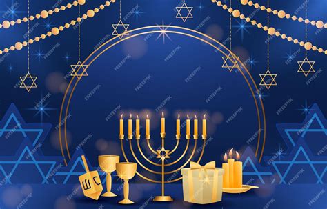 Premium Vector | Hanukkah background