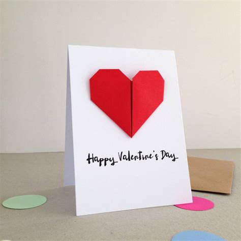 Personalised Origami Heart Valentines Day Card By Louise McLaren