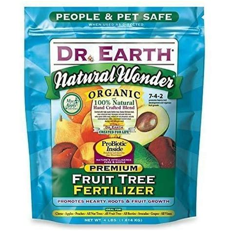 Dr. Earth 708P Organic 9 Fruit Tree Fertilizer In Poly Bag, 4-Pound ...