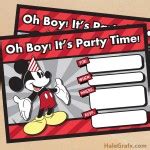 FREE Printable Vintage Mickey Mouse Birthday Invitation