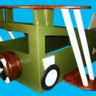 Vintage Wooden Airplane Toddler Bed with Tail & Propeller