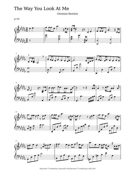 the way you look at me Sheet music for Piano | Download free in PDF or ...