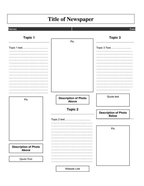 Newspaper Article Template - download free documents for PDF, Word and ...