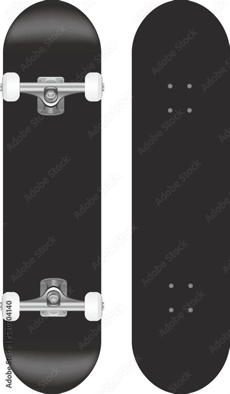 skateboard template illustration / png Stock Illustration | Adobe Stock