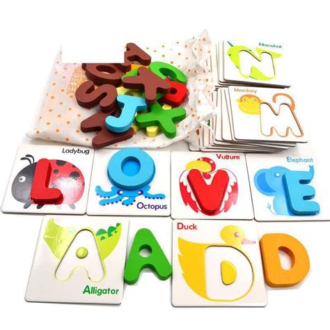 16.9US $ |BOHS Wooden Early Education Baby Preschool English Learning ...